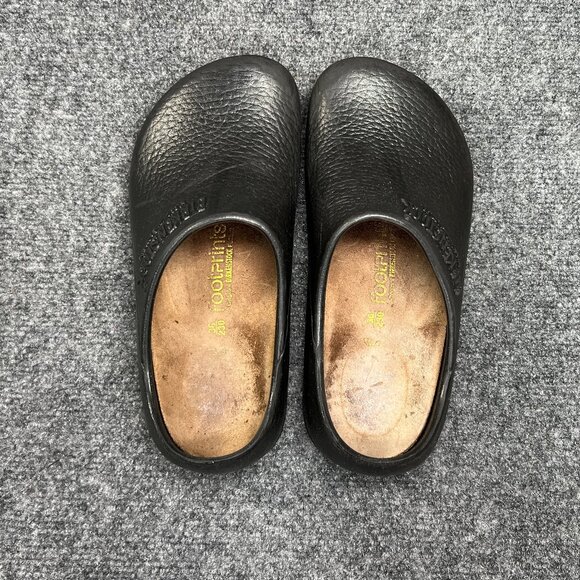 Birkenstock Profi Birki Clogs Womens 5 Black Poly Cloded Toe Safety Slip On Work - Picture 9 of 13